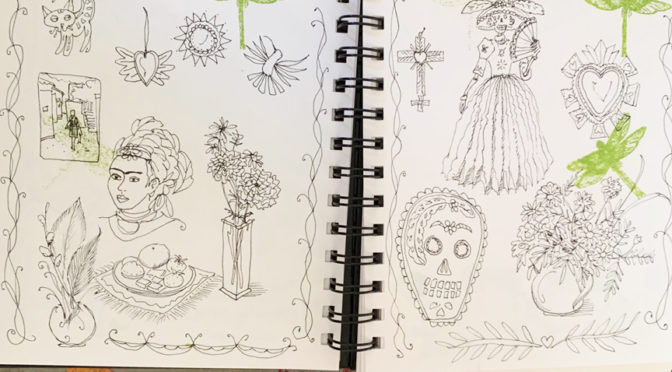 Dia de los Muertos Sketch Visit