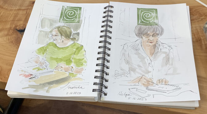 Sketching at 5th Street Market and Zoom