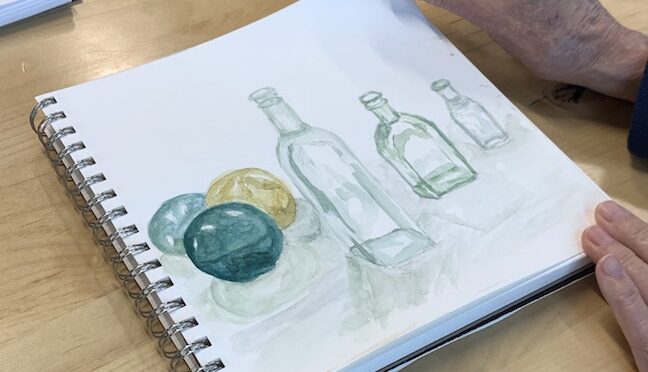 Sketching Glass at Da Ra Cafe